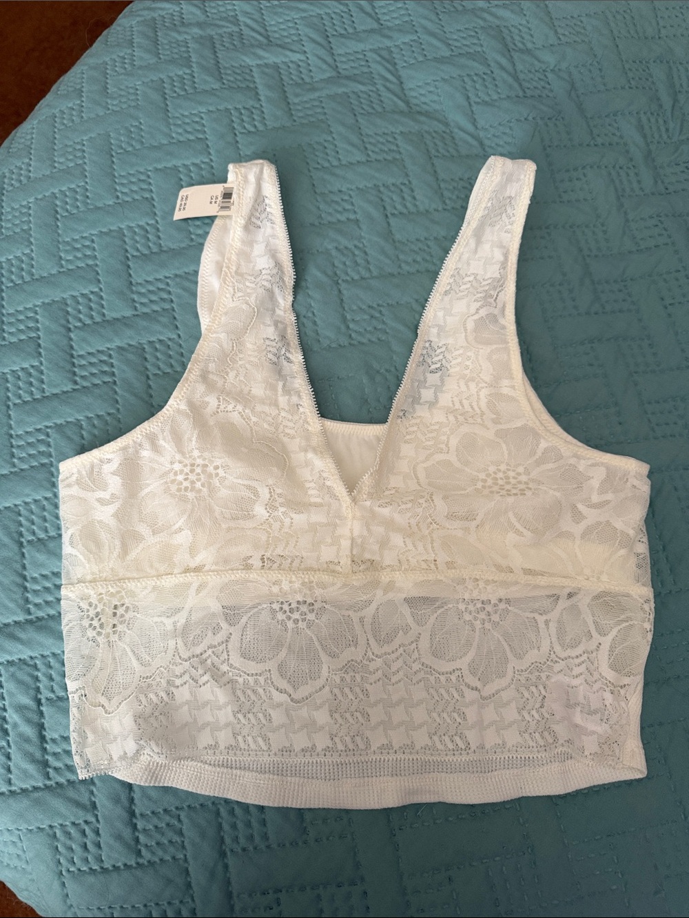 Aerie Lace Bralette Crop Top - White